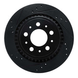 R1 Concepts 00-00 Volvo V70 Rear Left Drilled & Slotted Black Brake Rotor by R1 Concepts RNC-633-27030L