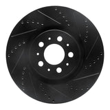 R1 Concepts 04-07 Volvo V70 Front Right Drilled & Slotted Black Brake Rotor by R1 Concepts RNC-633-27031R
