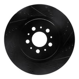 R1 Concepts 04-07 Volvo V70 Rear Right Drilled & Slotted Black Brake Rotor by R1 Concepts RNC-633-27032R