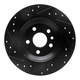 R1 Concepts 07-18 Volvo S60 Cross Country Rear Right Drilled & Slotted Black Brake Rotor by R1 Concepts RNC-633-27035R