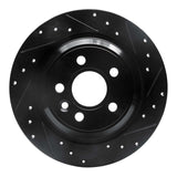 R1 Concepts 07-18 Volvo S60 Cross Country Rear Right Drilled & Slotted Black Brake Rotor by R1 Concepts RNC-633-27035R
