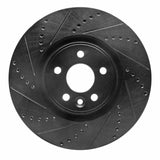 R1 Concepts 07-16 Volvo S80 Front Left Drilled & Slotted Black Brake Rotor by R1 Concepts RNC-633-27036L