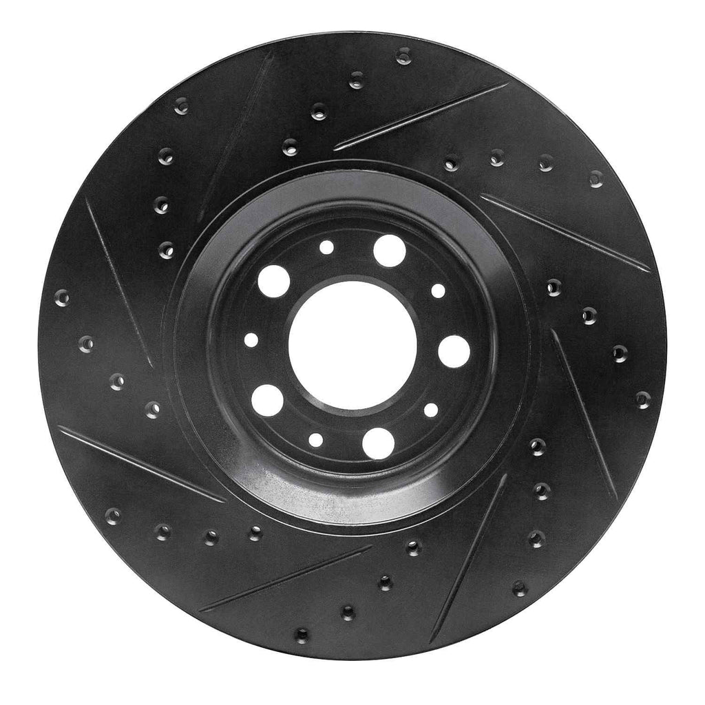R1 Concepts 03-09 Volvo XC90 Front Right Drilled & Slotted Black Brake ...