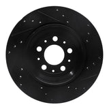 R1 Concepts 03-14 Volvo XC90 Rear Left Drilled & Slotted Black Brake Rotor by R1 Concepts RNC-633-27039L