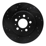 R1 Concepts 03-14 Volvo XC90 Rear Left Drilled & Slotted Black Brake Rotor by R1 Concepts RNC-633-27039L