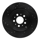 R1 Concepts 03-14 Volvo XC90 Rear Right Drilled & Slotted Black Brake Rotor by R1 Concepts RNC-633-27039R