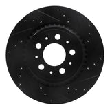 R1 Concepts 03-14 Volvo XC90 Rear Right Drilled & Slotted Black Brake Rotor by R1 Concepts RNC-633-27039R
