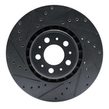 R1 Concepts 03-09 Volvo XC90 Front Left Drilled & Slotted Black Brake Rotor by R1 Concepts RNC-633-27040L