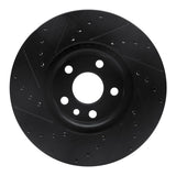 R1 Concepts 07-18 Land Rover Range Rover Evoque Front Right Drilled & Slotted Black Brake Rotor by R1 Concepts RNC-633-27041R