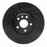 R1 Concepts 10-16 Volvo XC60 Front Left Drilled & Slotted Black Brake Rotor by R1 Concepts RNC-633-27043L