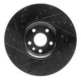 R1 Concepts 10-16 Volvo XC60 Front Right Drilled & Slotted Black Brake Rotor by R1 Concepts RNC-633-27043R