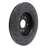 R1 Concepts 10-17 Volvo XC60 Rear Right Drilled & Slotted Black Brake Rotor by R1 Concepts RNC-633-27044R