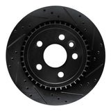 R1 Concepts 10-17 Volvo XC60 Rear Right Drilled & Slotted Black Brake Rotor by R1 Concepts RNC-633-27044R