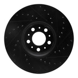 R1 Concepts 03-14 Volvo XC90 Front Left Drilled & Slotted Black Brake Rotor by R1 Concepts RNC-633-27045L