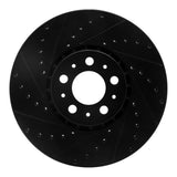 R1 Concepts 03-14 Volvo XC90 Front Left Drilled & Slotted Black Brake Rotor by R1 Concepts RNC-633-27045L