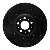 R1 Concepts 03-14 Volvo XC90 Front Right Drilled & Slotted Black Brake Rotor by R1 Concepts RNC-633-27045R