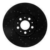 R1 Concepts 03-14 Volvo XC90 Front Right Drilled & Slotted Black Brake Rotor by R1 Concepts RNC-633-27045R