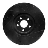 R1 Concepts 16-26 Polestar Polestar 2 Front Left Drilled & Slotted Black Brake Rotor by R1 Concepts RNC-633-27051L