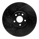 R1 Concepts 16-26 Polestar Polestar 2 Front Left Drilled & Slotted Black Brake Rotor by R1 Concepts RNC-633-27051L