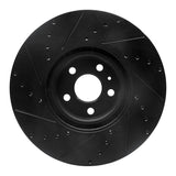 R1 Concepts 16-26 Polestar Polestar 2 Front Right Drilled & Slotted Black Brake Rotor by R1 Concepts RNC-633-27051R