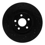 R1 Concepts 16-26 Volvo V90 Rear Left Drilled & Slotted Black Brake Rotor by R1 Concepts RNC-633-27052L