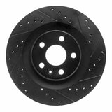 R1 Concepts 16-26 Volvo S60 Rear Right Drilled & Slotted Black Brake Rotor by R1 Concepts RNC-633-27052R