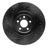 R1 Concepts 16-26 Polestar Polestar 2 Rear Right Drilled & Slotted Black Brake Rotor by R1 Concepts RNC-633-27054R