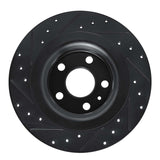 R1 Concepts 18-25 Volvo XC60 Rear Right Drilled & Slotted Black Brake Rotor by R1 Concepts RNC-633-27058R