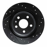 R1 Concepts 18-25 Volvo XC60 Rear Right Drilled & Slotted Black Brake Rotor by R1 Concepts RNC-633-27058R