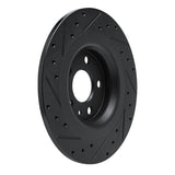 R1 Concepts -25 Volvo XC40 Rear Right Drilled & Slotted Black Brake Rotor by R1 Concepts RNC-633-27061R