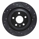 R1 Concepts -25 Volvo XC40 Rear Right Drilled & Slotted Black Brake Rotor by R1 Concepts RNC-633-27061R