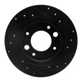 R1 Concepts 71-89 Peugeot 604 Rear Left Drilled & Slotted Black Brake Rotor by R1 Concepts RNC-633-28002L