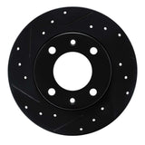 R1 Concepts 89-91 Peugeot 405 Rear Left Drilled & Slotted Black Brake Rotor by R1 Concepts RNC-633-28005L