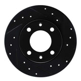 R1 Concepts 89-91 Peugeot 405 Rear Right Drilled & Slotted Black Brake Rotor by R1 Concepts RNC-633-28005R