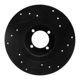 R1 Concepts 67-76 BMW 1600 Front Left Drilled & Slotted Black Brake Rotor by R1 Concepts RNC-633-31000L