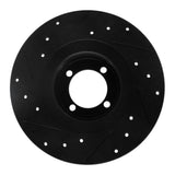 R1 Concepts 67-76 BMW 1600 Front Right Drilled & Slotted Black Brake Rotor by R1 Concepts RNC-633-31000R