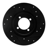 R1 Concepts 67-76 BMW 1600 Front Right Drilled & Slotted Black Brake Rotor by R1 Concepts RNC-633-31000R