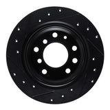 R1 Concepts 69-81 BMW BAVARIA Rear Right Drilled & Slotted Black Brake Rotor by R1 Concepts RNC-633-31003R