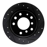 R1 Concepts 69-81 BMW BAVARIA Rear Right Drilled & Slotted Black Brake Rotor by R1 Concepts RNC-633-31003R