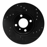 R1 Concepts 76-77 BMW 320I (USA/Canada) Front Left Drilled & Slotted Black Brake Rotor by R1 Concepts RNC-633-31005L