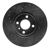 R1 Concepts 76-77 BMW 320I (USA/Canada) Front Right Drilled & Slotted Black Brake Rotor by R1 Concepts RNC-633-31005R