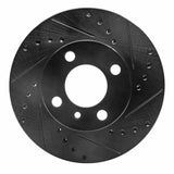 R1 Concepts 76-77 BMW 320I (USA/Canada) Front Right Drilled & Slotted Black Brake Rotor by R1 Concepts RNC-633-31005R