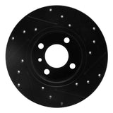 R1 Concepts 77-83 BMW 320I (USA/Canada) Front Left Drilled & Slotted Black Brake Rotor by R1 Concepts RNC-633-31006L