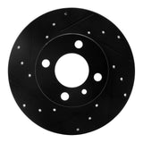 R1 Concepts 77-83 BMW 320I (USA/Canada) Front Left Drilled & Slotted Black Brake Rotor by R1 Concepts RNC-633-31006L