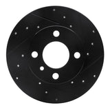 R1 Concepts 77-83 BMW 320I (USA/Canada) Front Right Drilled & Slotted Black Brake Rotor by R1 Concepts RNC-633-31006R