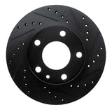 R1 Concepts 76-82 BMW 528I Front Right Drilled & Slotted Black Brake Rotor by R1 Concepts RNC-633-31007R