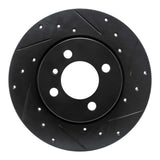 R1 Concepts 84-85 BMW 318I Front Right Drilled & Slotted Black Brake Rotor by R1 Concepts RNC-633-31009R