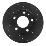 R1 Concepts 76-76 BMW 530I Front Right Drilled & Slotted Black Brake Rotor by R1 Concepts RNC-633-31013R