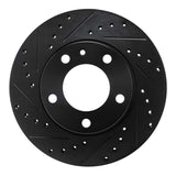 R1 Concepts 82-88 BMW 533I Front Left Drilled & Slotted Black Brake Rotor by R1 Concepts RNC-633-31014L