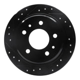 R1 Concepts 82-89 BMW 633CSI Rear Left Drilled & Slotted Black Brake Rotor by R1 Concepts RNC-633-31015L